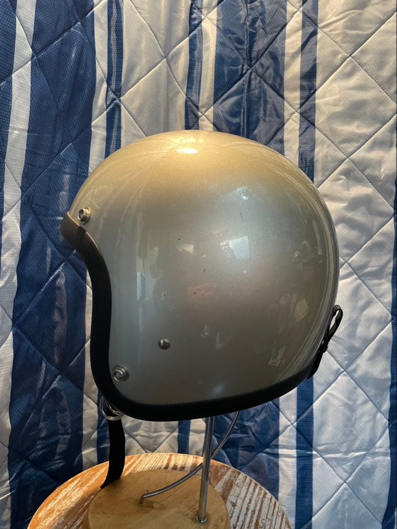 BUCO ブコ　ジェットヘルメット　目深加工済み　シルバー・シャンパンゴールド