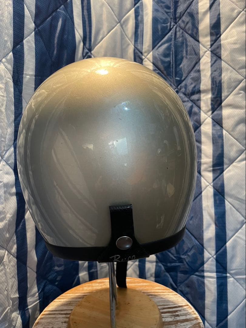 BUCO ブコ　ジェットヘルメット　目深加工済み　シルバー・シャンパンゴールド