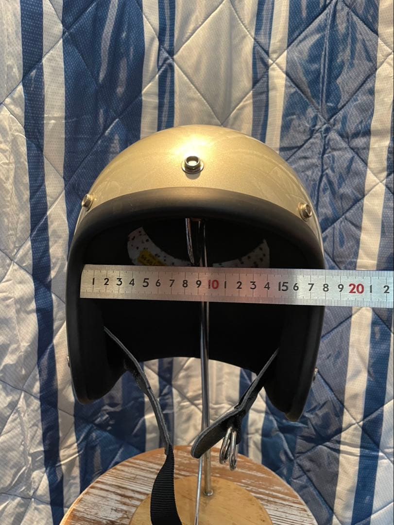 BUCO ブコ　ジェットヘルメット　目深加工済み　シルバー・シャンパンゴールド