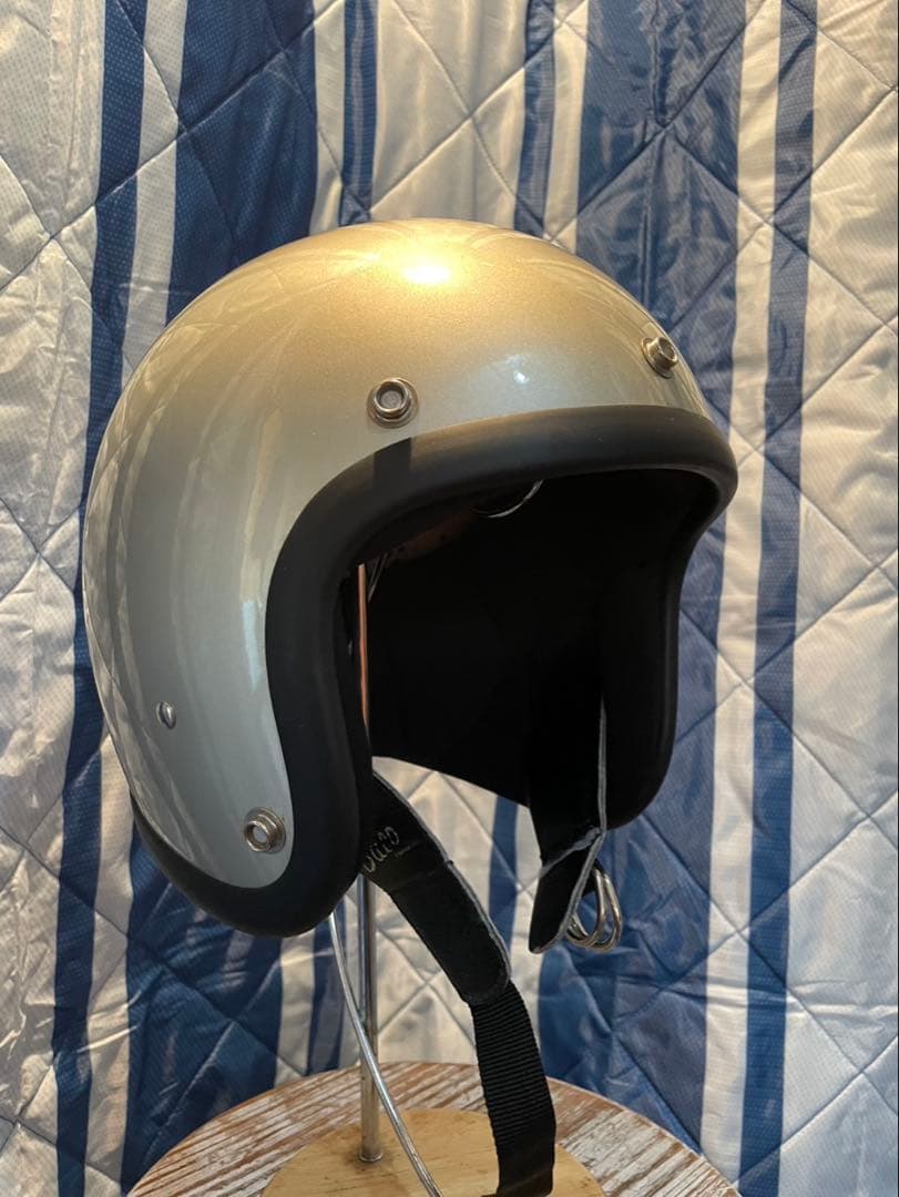 BUCO ブコ　ジェットヘルメット　目深加工済み　シルバー・シャンパンゴールド