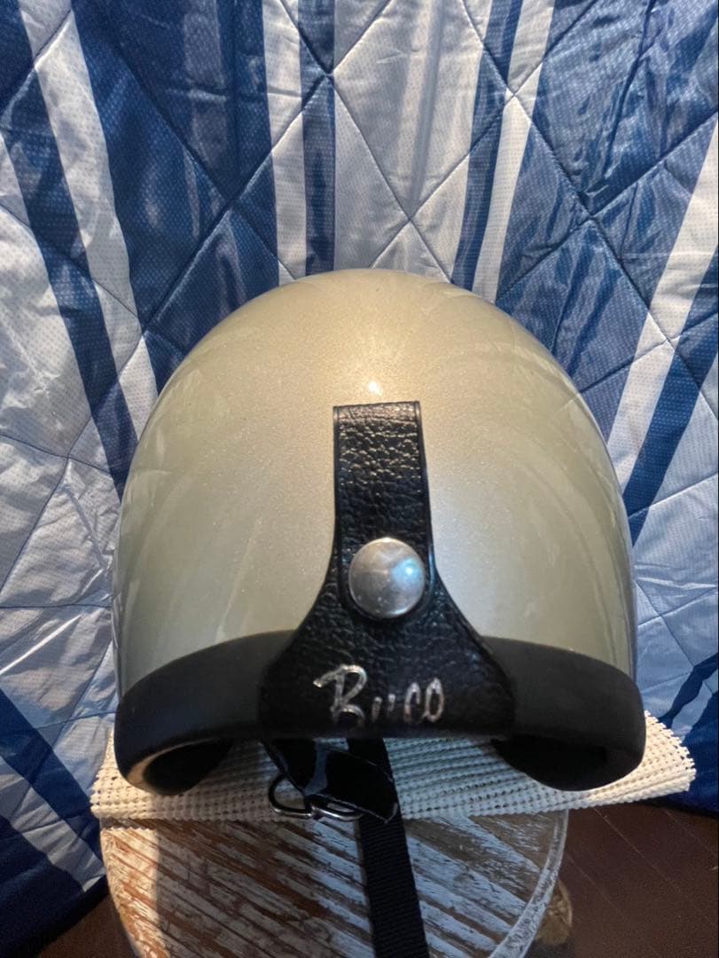 BUCO ブコ　ジェットヘルメット　目深加工済み　シルバー・シャンパンゴールド