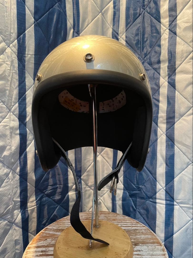 BUCO ブコ　ジェットヘルメット　目深加工済み　シルバー・シャンパンゴールド