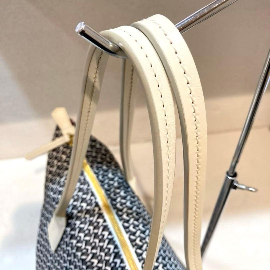 【美品】ROBERTA PIERI タタミ レザートートバッグ　グレー