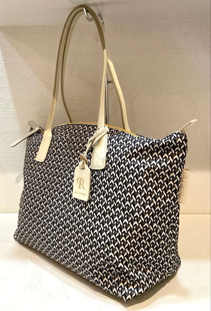 【美品】ROBERTA PIERI タタミ レザートートバッグ　グレー