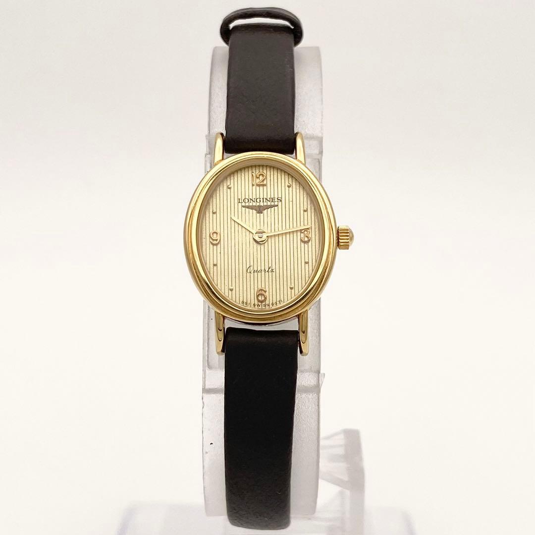 【稼働品】ロンジン クォーツ オーバル型　腕時計 ゴールド 21354319