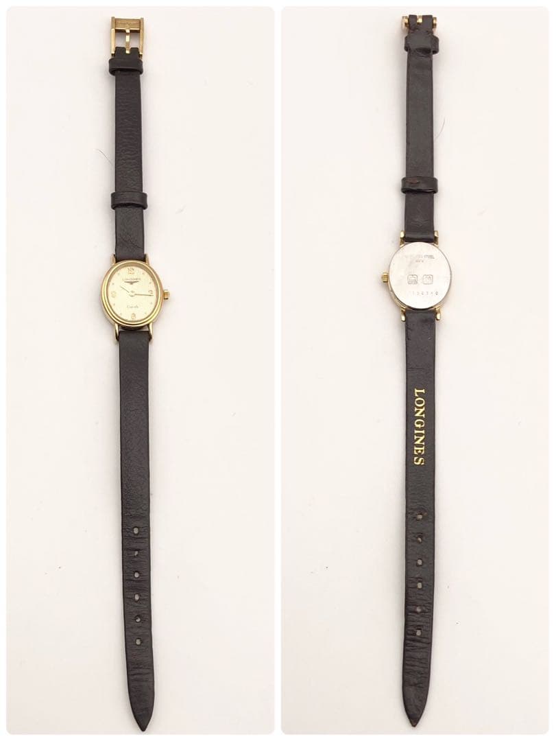 【稼働品】ロンジン クォーツ オーバル型　腕時計 ゴールド 21354319