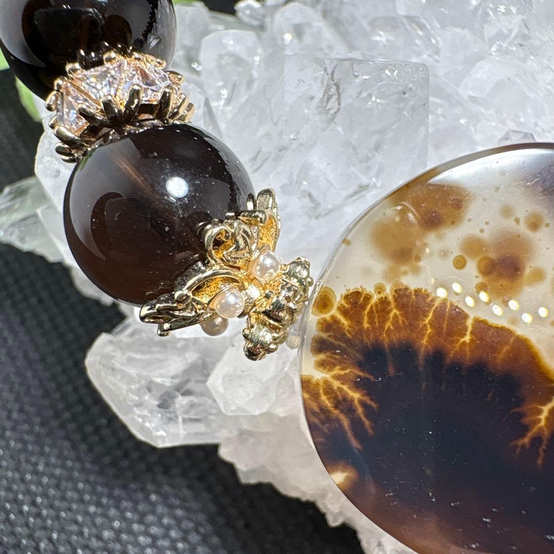 ＊くまこ❤︎様お取置き＊デンドリックアゲート　モリオン　ブレスレット