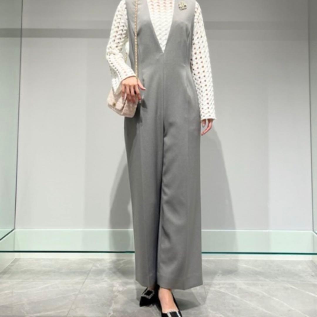 24AW セルフォード ウールライクサロペット グレー S