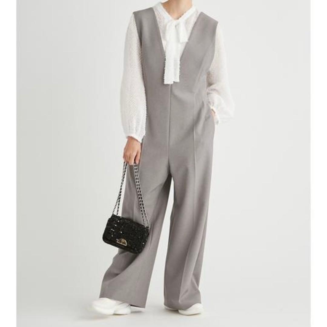 24AW セルフォード ウールライクサロペット グレー S