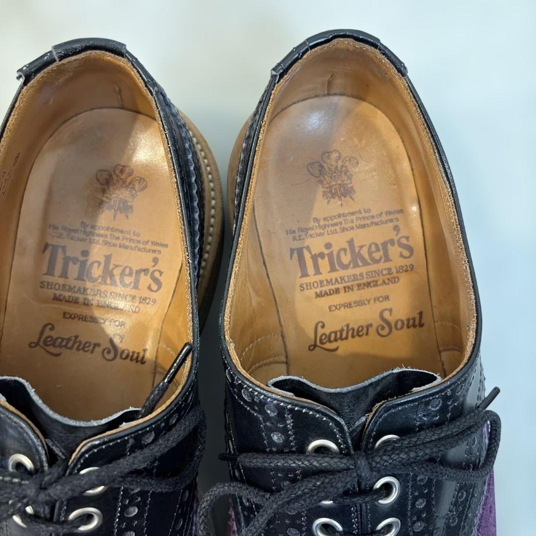 F*A様 トリッカーズ★ウィングチップ★黒紫 レザーシューズ