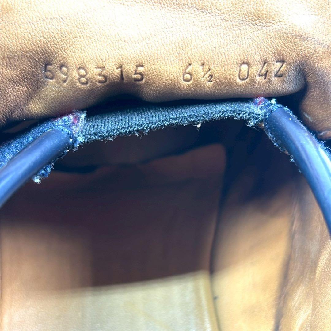 GUCCI グッチ　ブーツ　ホースビット　ローファー　ウール　GG ネイビー