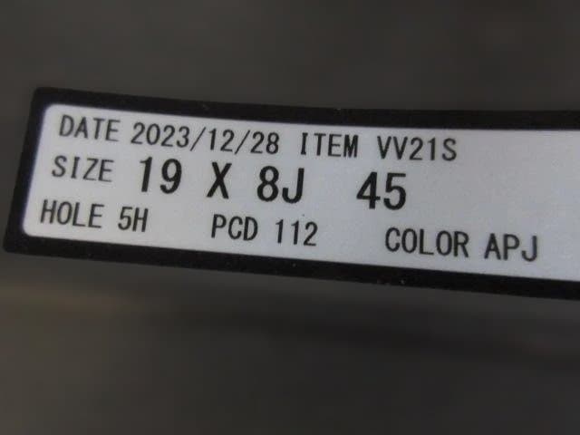 RAYS VERSUS VV21S 19インチ (APJ) 日本製 4本SET