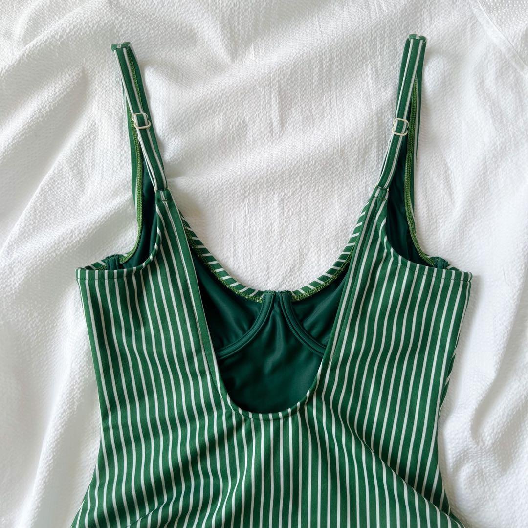 未使用 ZULU&ZEPHYR bodysuits ストライプ 水着 ワンピース