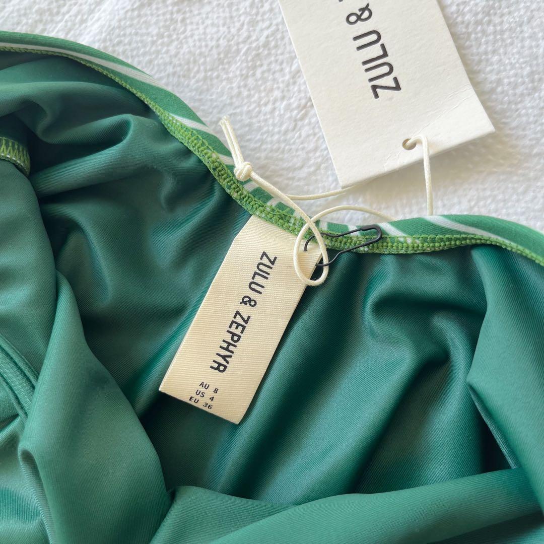 未使用 ZULU&ZEPHYR bodysuits ストライプ 水着 ワンピース