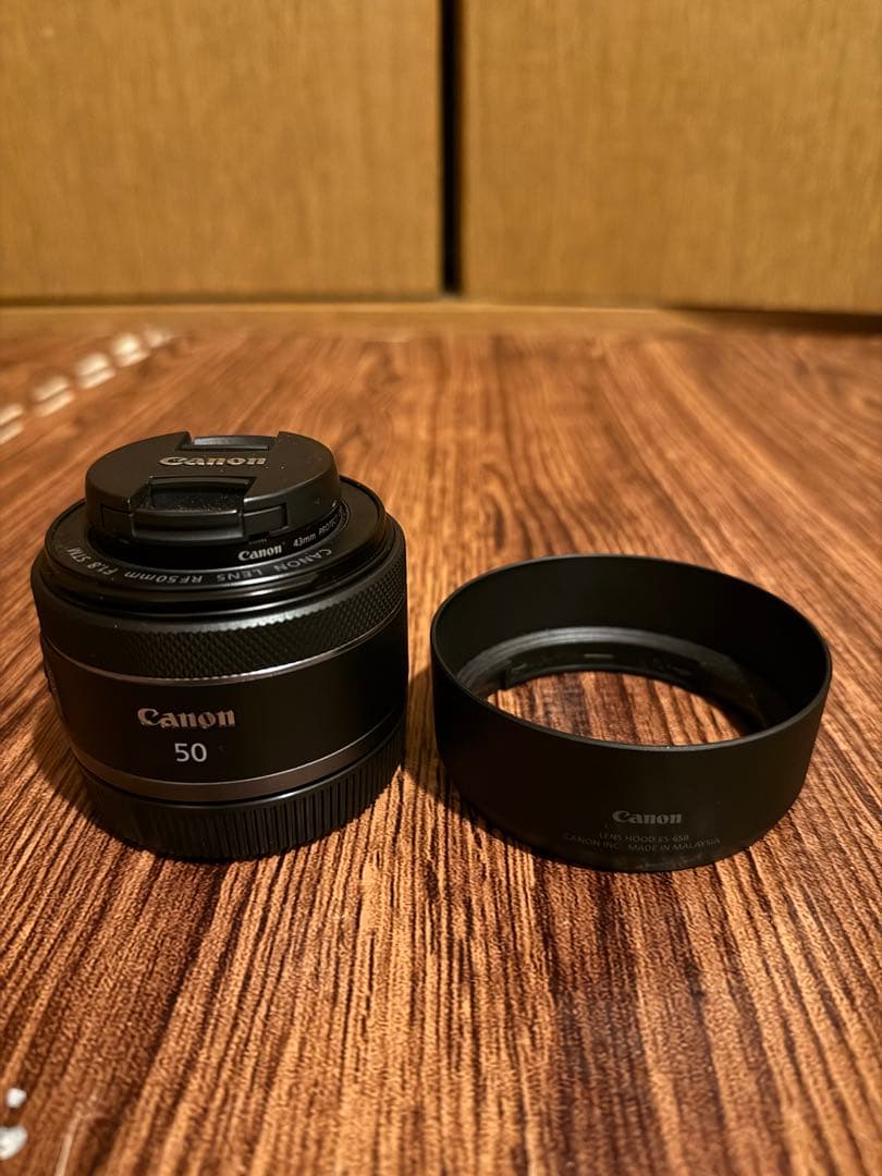 【美品】Canon RF50mm f1.8 stm（レンズフード、フィルター付）
