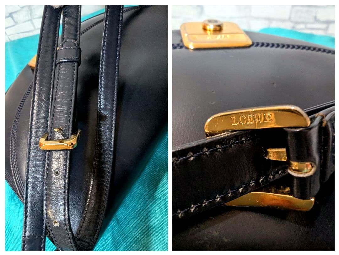 ♥まこ♥美品♥ ロエベ ショルダー アナグラム レザー OLD LOEWE