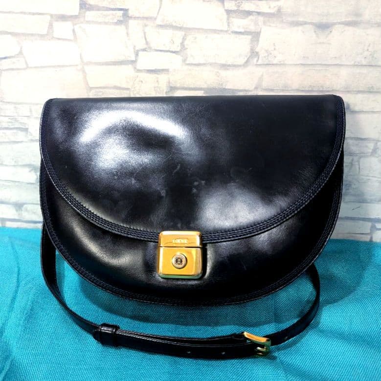 ♥まこ♥美品♥ ロエベ ショルダー アナグラム レザー OLD LOEWE