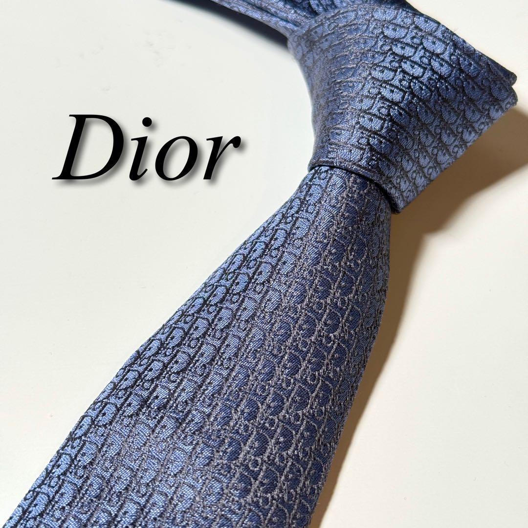 【未使用】 Dior ディオール トロッター オブリーク ネクタイ ナロータイ