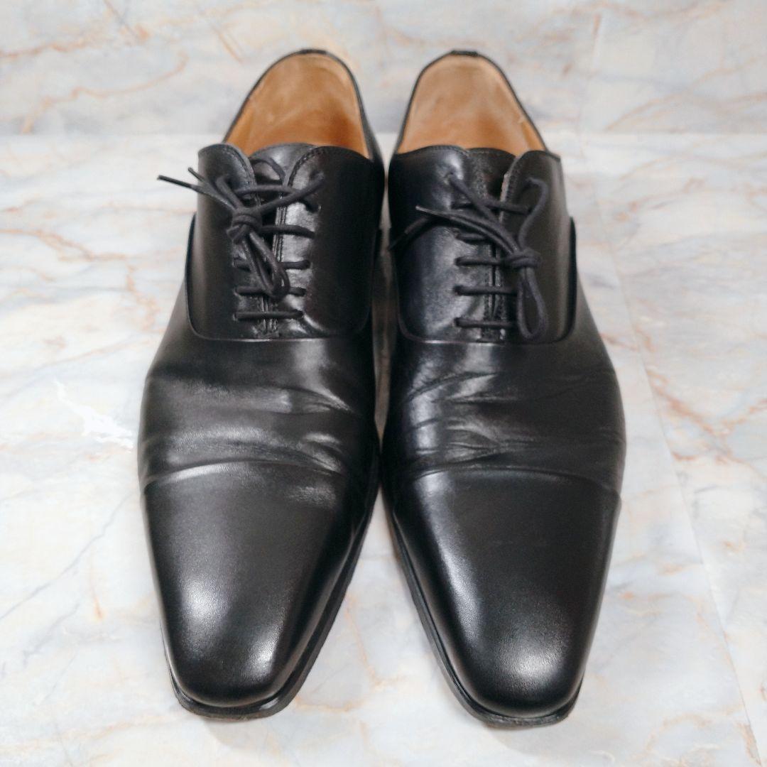MAGNANNI 内羽根 ストレートチップ 43 黒 本革