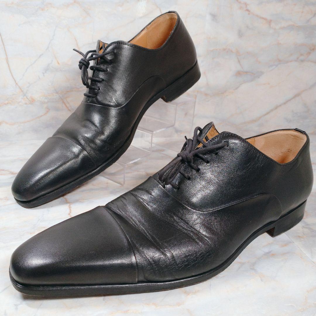 MAGNANNI 内羽根 ストレートチップ 43 黒 本革