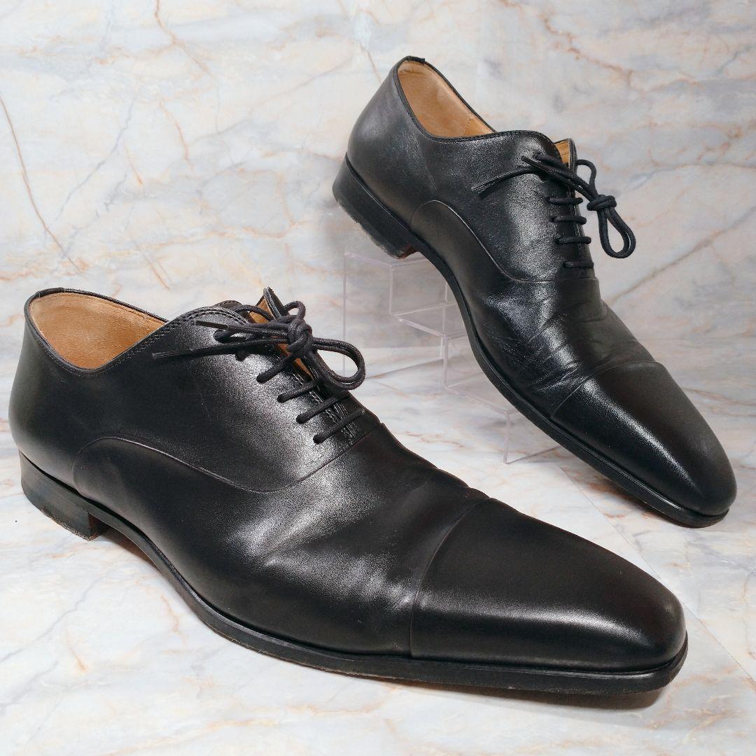 MAGNANNI 内羽根 ストレートチップ 43 黒 本革