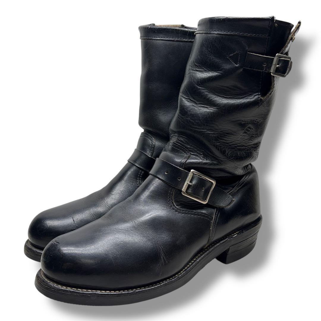 90's■Chippewa【27.0】エンジニアブーツ ブラック 黒 廃盤モデル