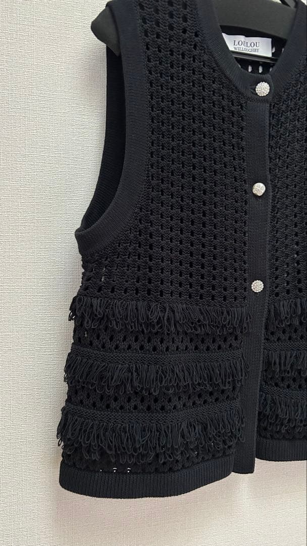 LOULOU WILLOUGHBYフリンジクロッシェジレ　アルアバイル