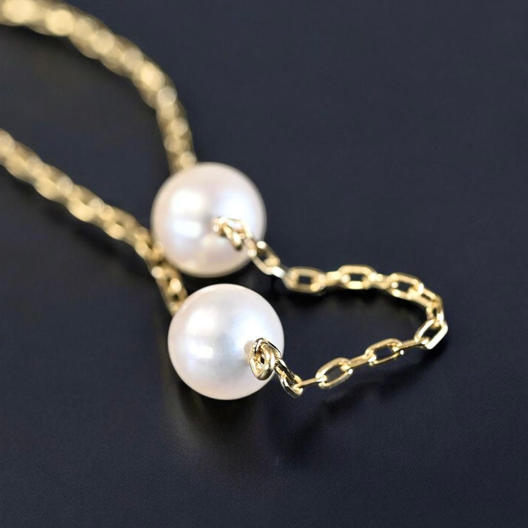 【未使用】ミキモト　花珠級　K18 ステーションパール　ネックレス　アコヤ