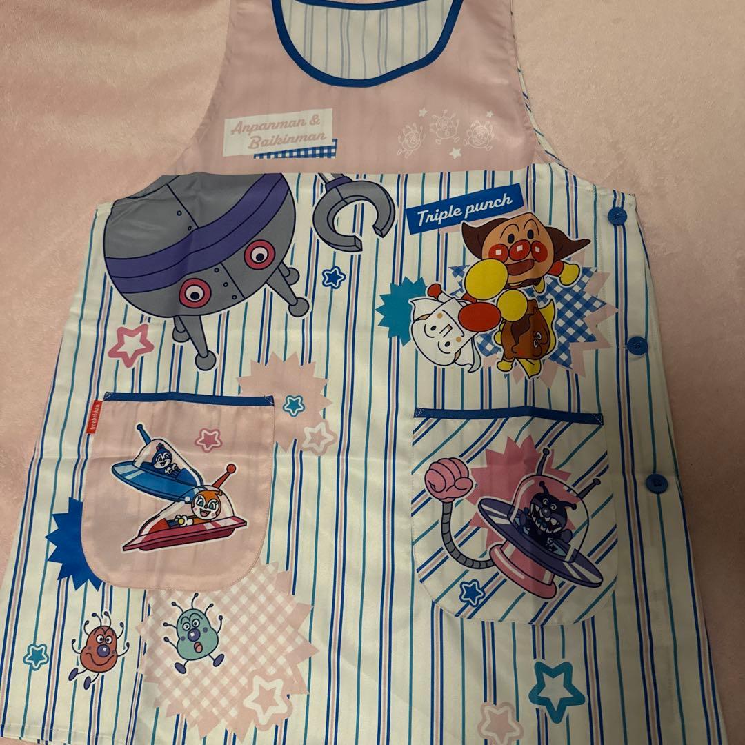 保育士エプロン アンパンマン バイキンマン だだんだん ドキンちゃんコキンちゃん