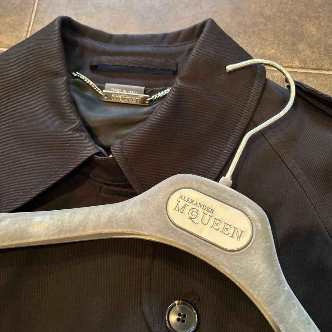 Alexander McQueen コットンフレア トレンチコート38ハンガー付