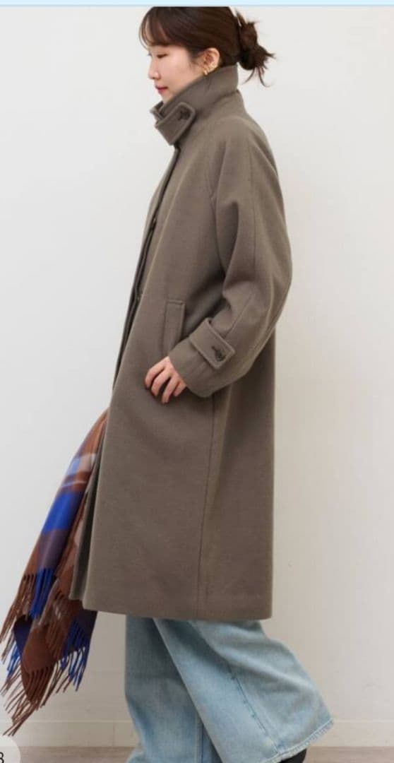 尾州ウールスーパー100ステンカラーコート　ジャーナルスタンダードレリューム36