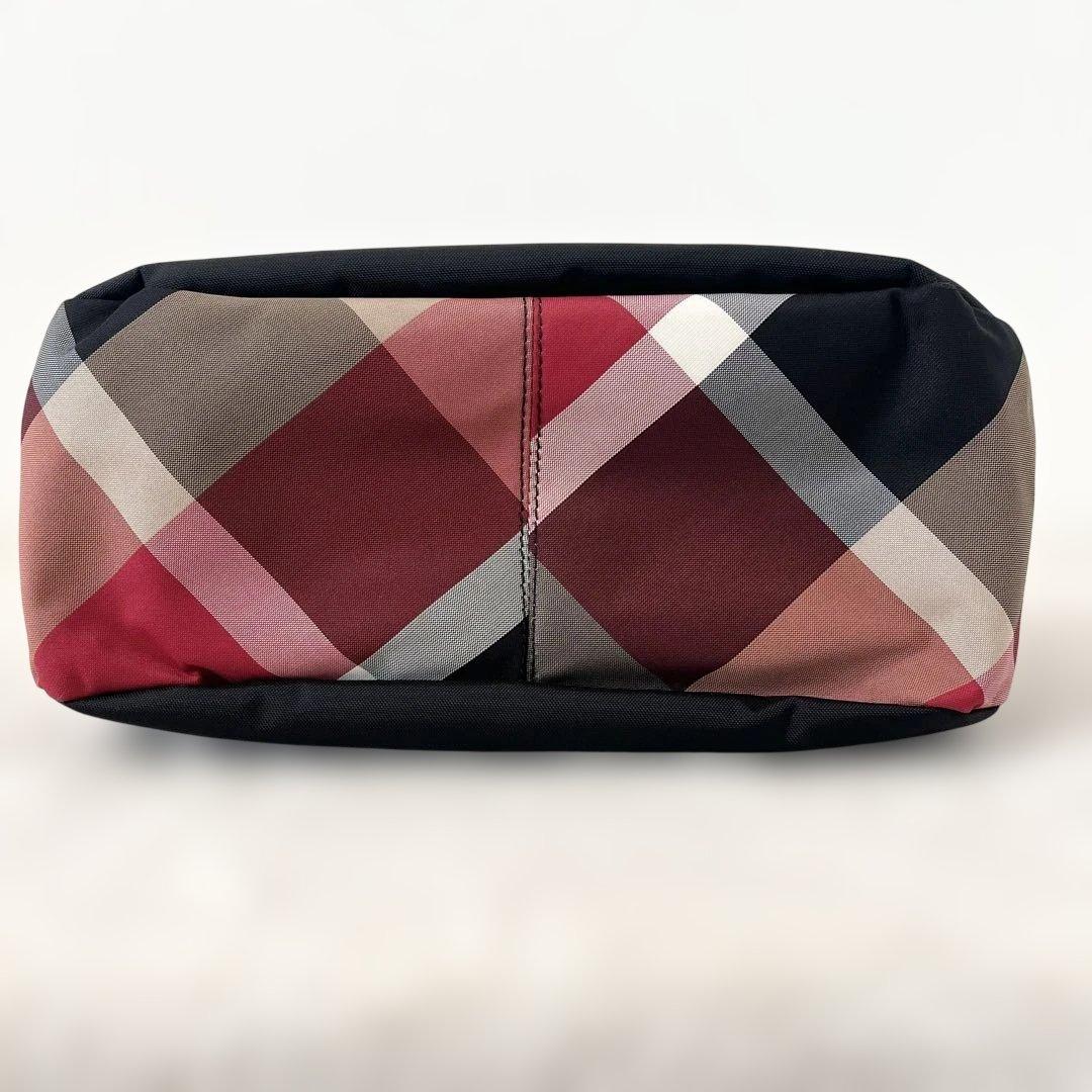 【美品】BLUE LABEL レッドチェック　ショルダーバッグ　ブラック