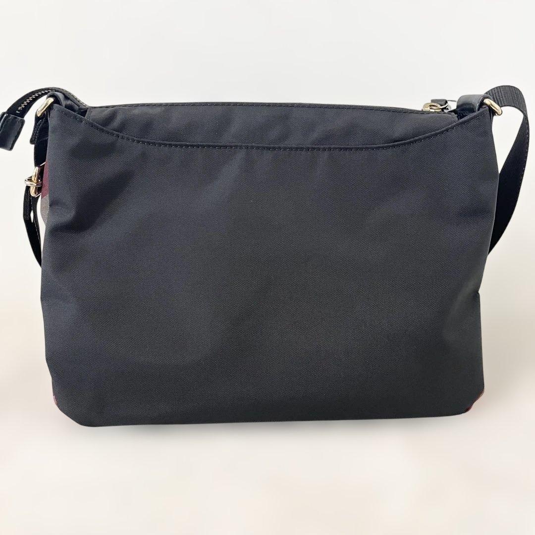 【美品】BLUE LABEL レッドチェック　ショルダーバッグ　ブラック