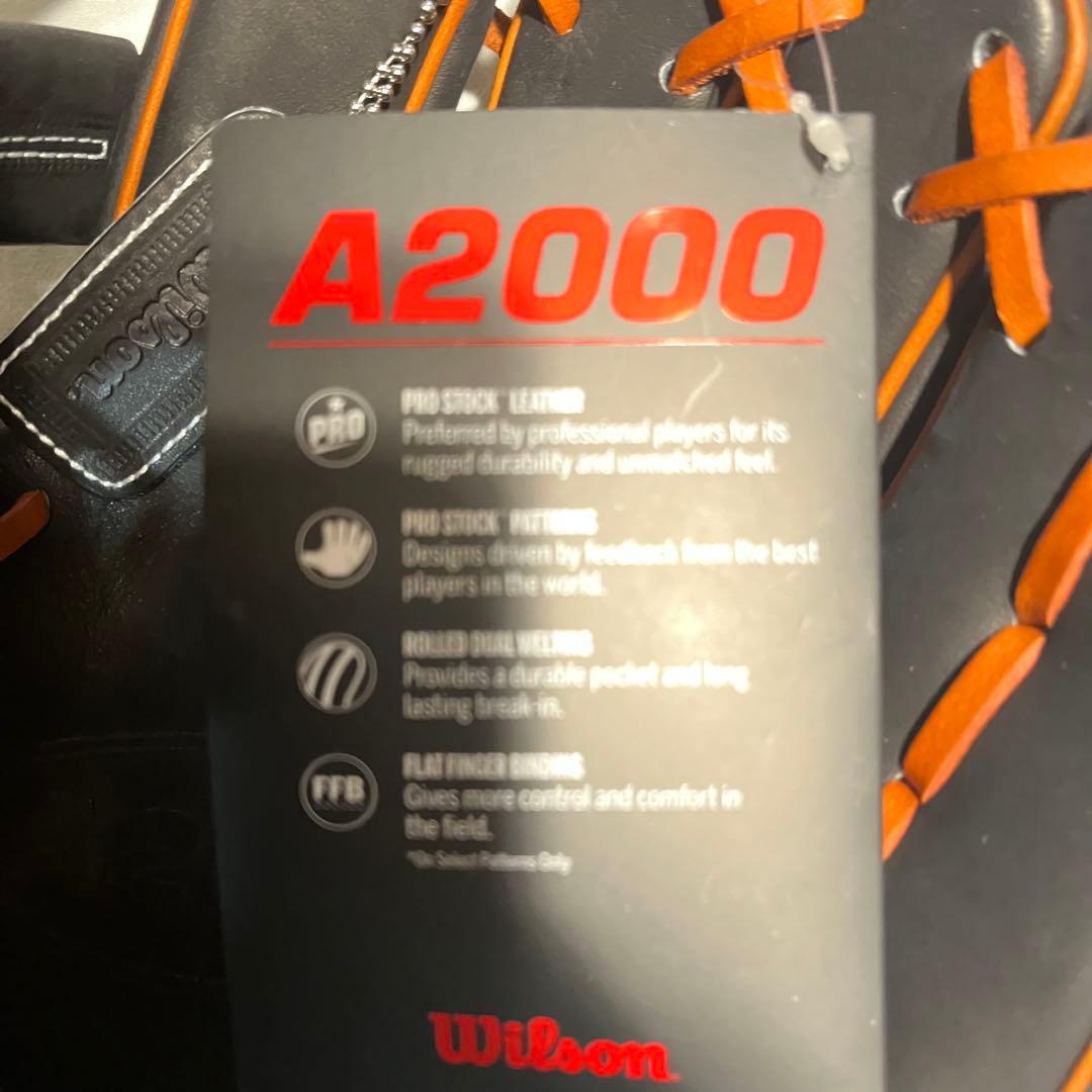Wilson A2000 グローブ 黒/オレンジ