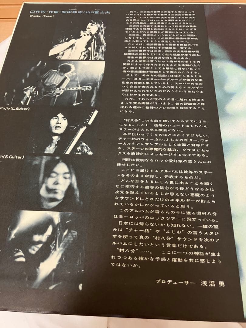 村八分　ライブ　LP２枚組　エレック盤