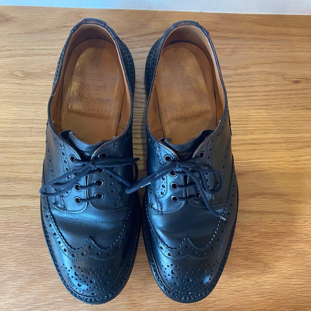 90s Tricker'sトリッカーズ バートン フルブローグダービーUK8.5