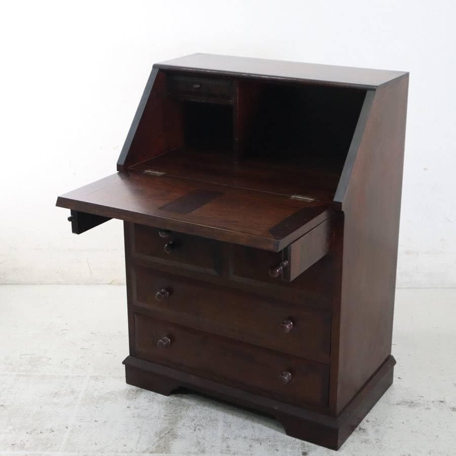 松本民芸家具 T型三尺ビューロー ライティングデスク 作家サイン入 ミズメザクラ