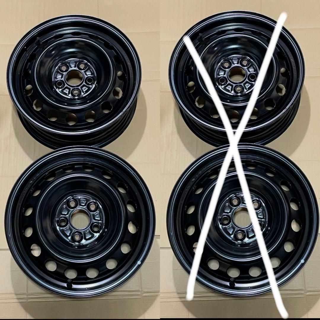 ①超メルカリ市期間中セール【送料込】シエンタ　納車外し　鉄ホイール　2本