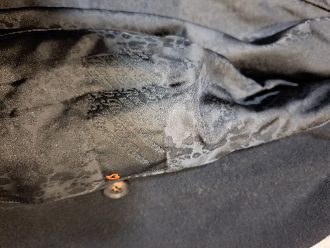 ブラック ダブルブレスト ピーコート