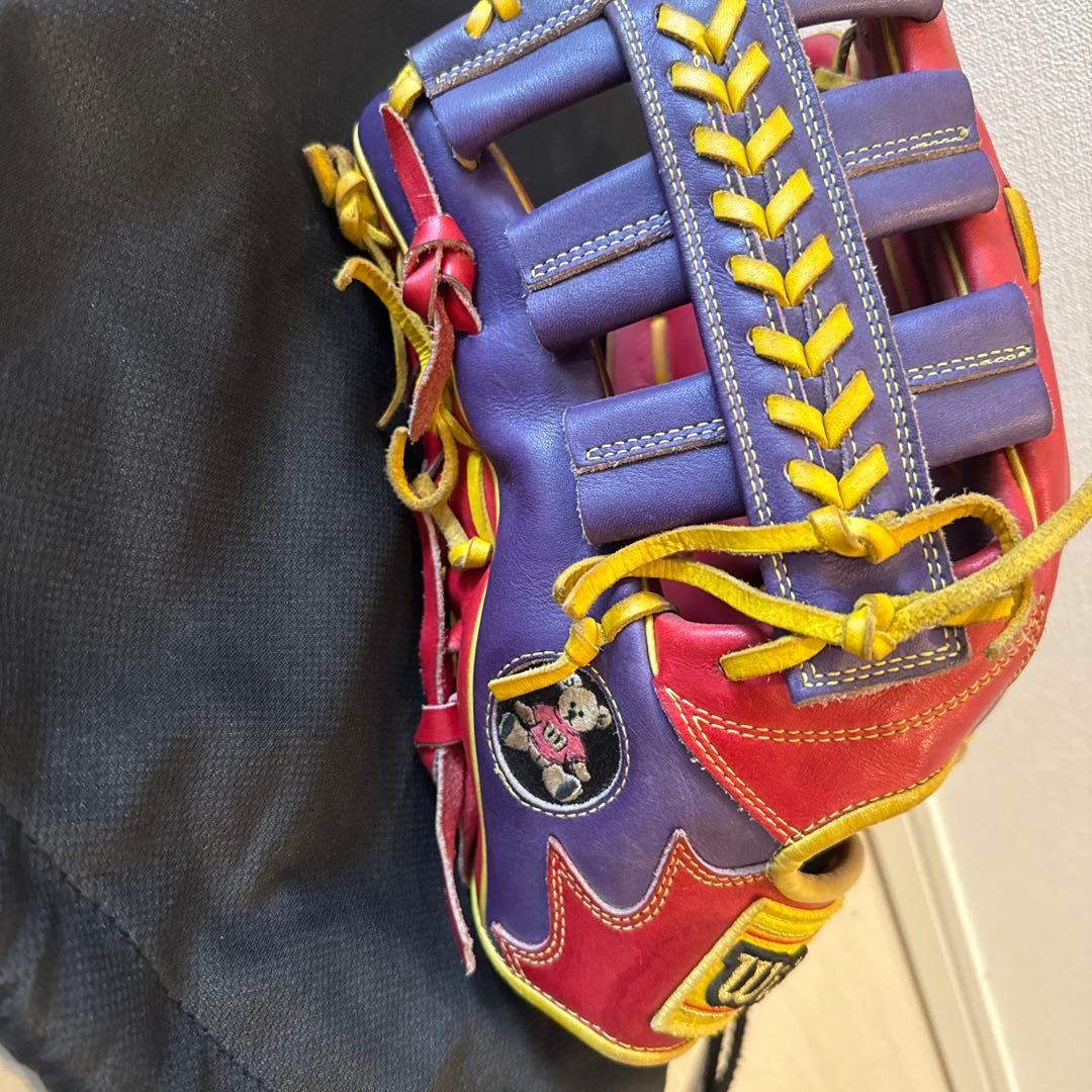 Wilson 硬式グローブ レッド/パープル