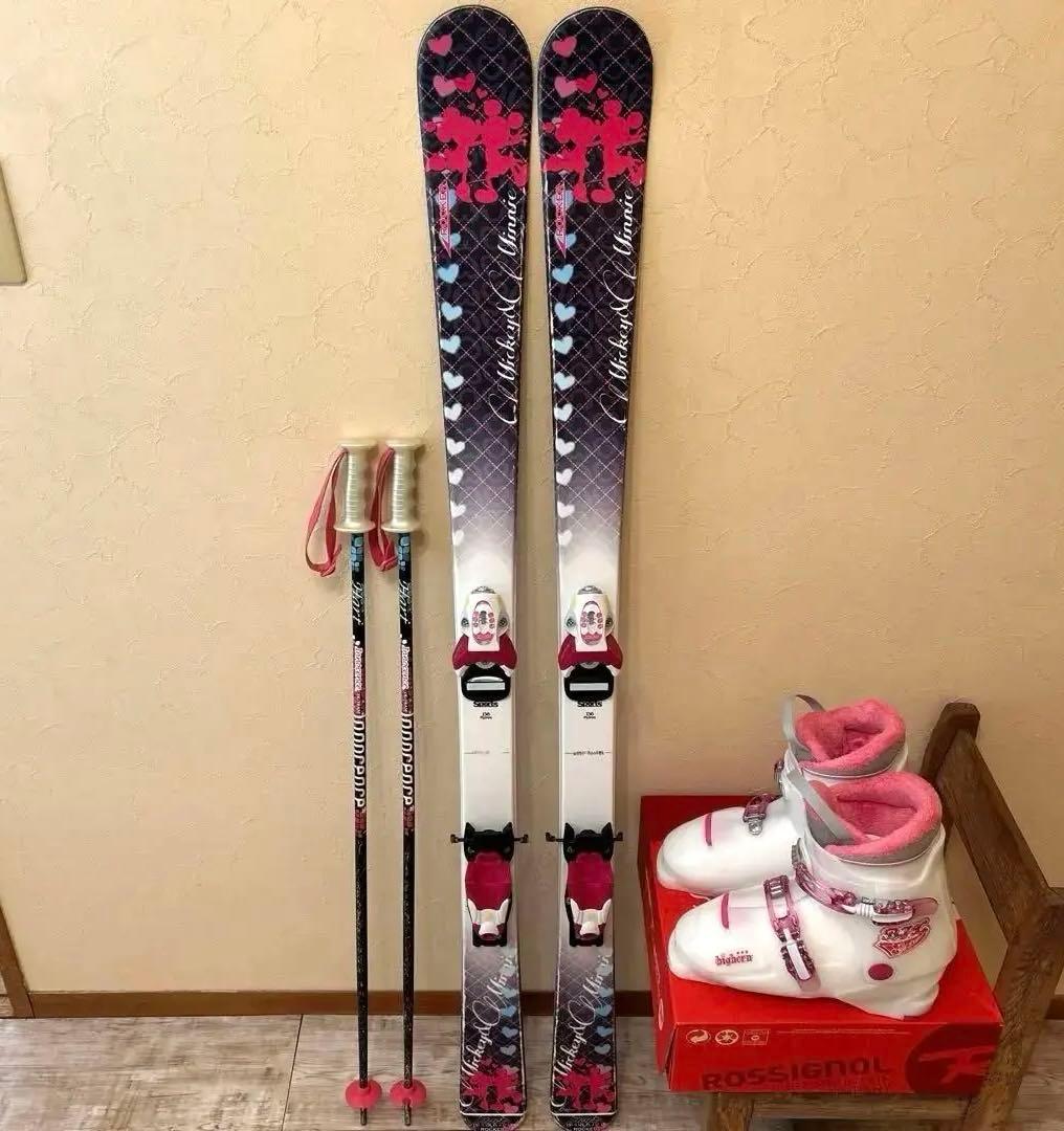 ◾️カービングスキーセット　スキー板138㎝　ブーツ　24㎝　子供用　ジュニア用