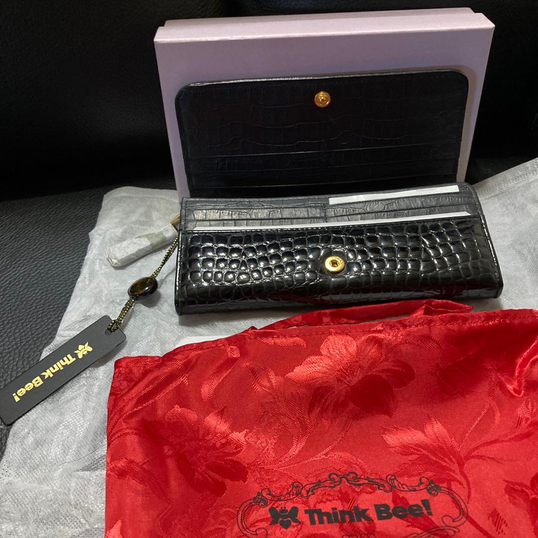 Think Bee! 長財布長財布　デラックスピンキーローズ　保存袋付き