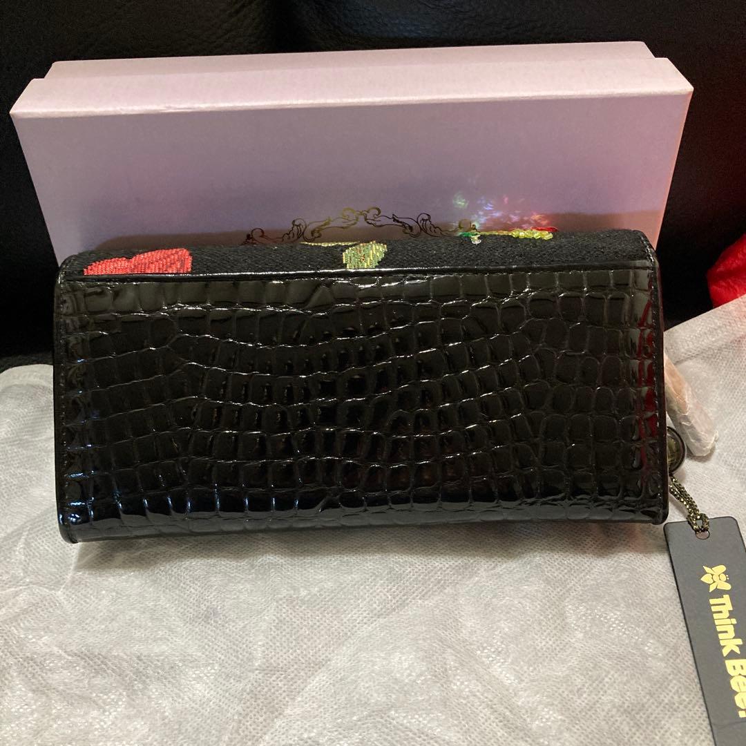 Think Bee! 長財布長財布　デラックスピンキーローズ　保存袋付き