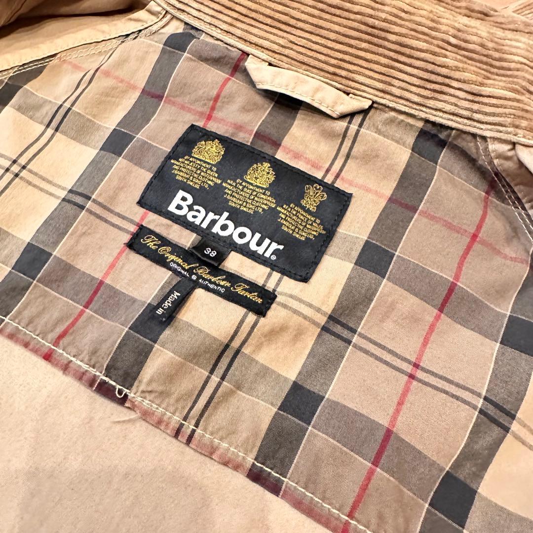 Barbour BEDALE sl 36 ベージュ　ノンオイル　コットン