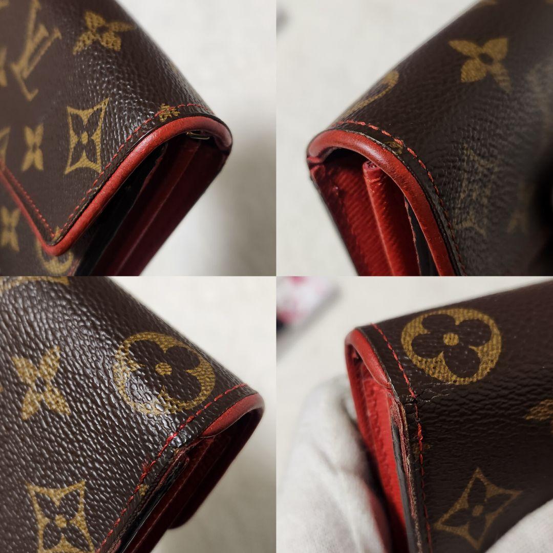 ルイヴィトン ポルトフォイユ サラ モノグラム レティーロ 赤 長財布