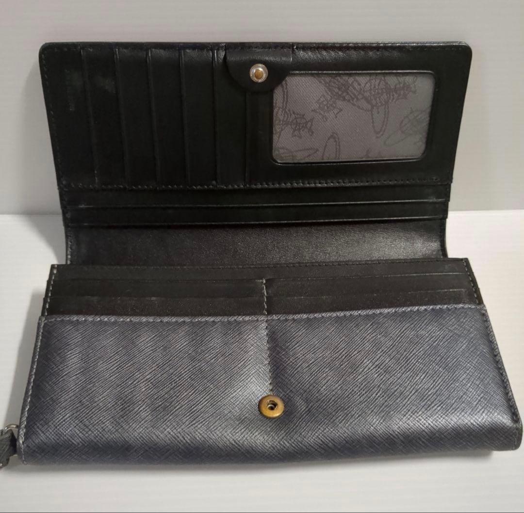 長財布 ヴィヴィアンウエストウッド シルバー ブラック