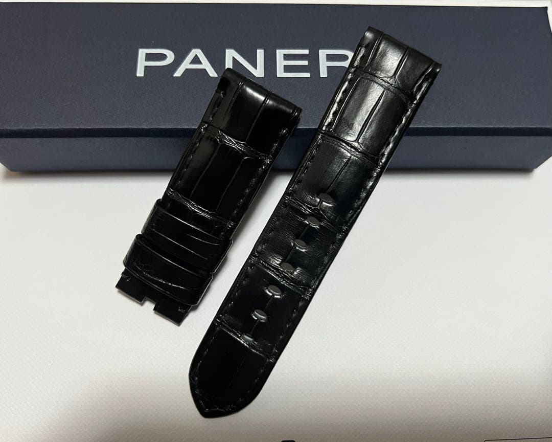 【値下げ】美品〜PANERAI パネライルミノール44㎜用アリゲーターストラップ