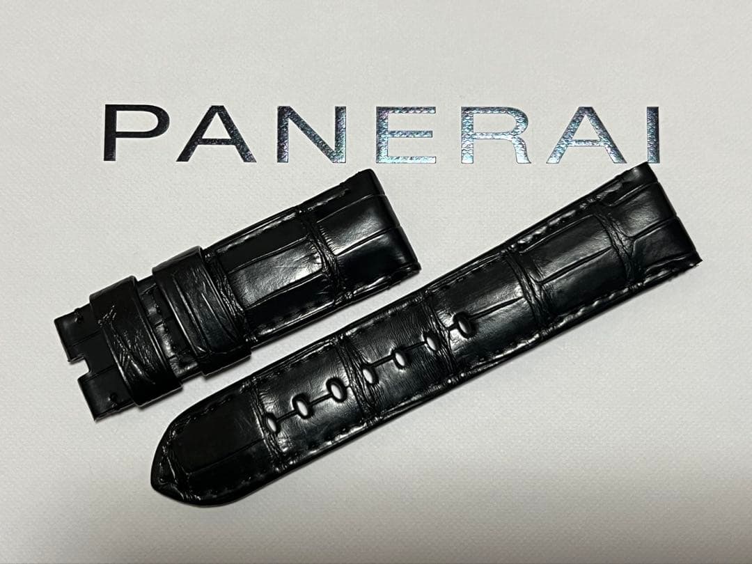 【値下げ】美品〜PANERAI パネライルミノール44㎜用アリゲーターストラップ