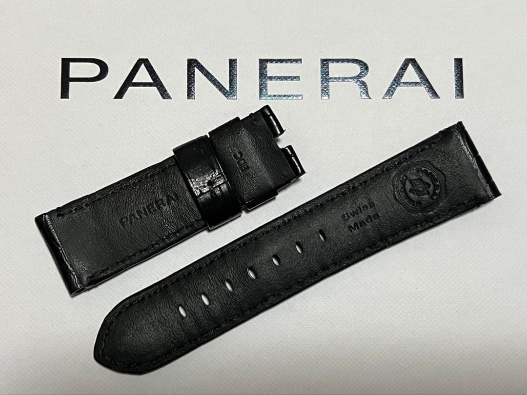 【値下げ】美品〜PANERAI パネライルミノール44㎜用アリゲーターストラップ