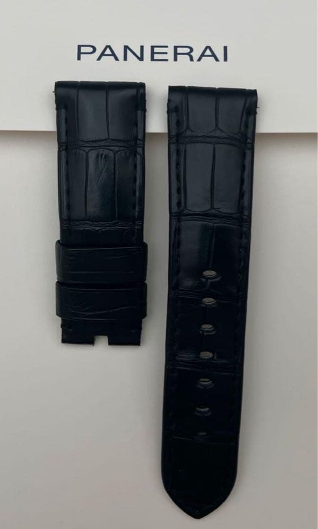 【値下げ】美品〜PANERAI パネライルミノール44㎜用アリゲーターストラップ